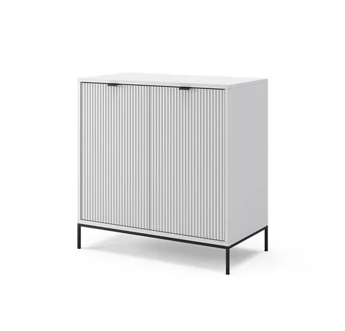 Vicco Kommode Eliza, Weiß, 80 x 81.2 cm mit 2 Türen - Modernes Lowboard mit 2 Türen, ideal für Ordnung und Stauraum in jedem Raum. Hergestellt aus stabiler Spanplatte mit Melaminharzbeschichtung für Langlebigkeit und einfache Pflege.