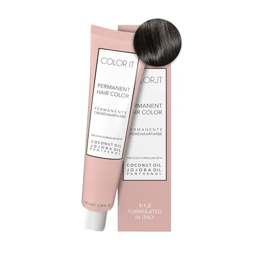 COLOR.IT by BM - Permanente Haarfarbe in Salonqualität, 100ml (4.77 Mittelbraun Braun Intensiv, 1er Pack)