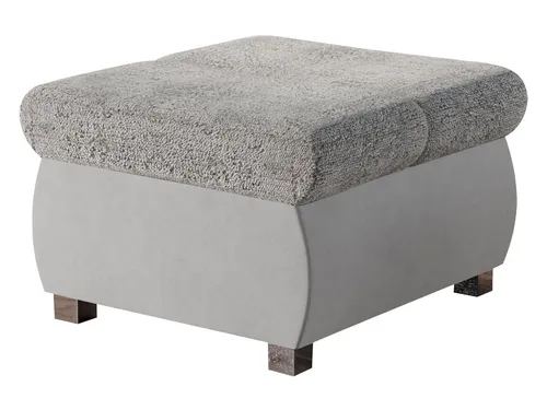 Mirjan24 Polsterhocker Hellgrau - 1-Sitzer für Wohnzimmer - Stylischer Polsterhocker in Hellgrau, perfekt für jedes Wohnzimmer. Mit stabiler Holzkonstruktion und eleganten Kunststofffüßen. Maße: 60x60x39 cm, ideal für zusätzlichen Sitzkomfort.
