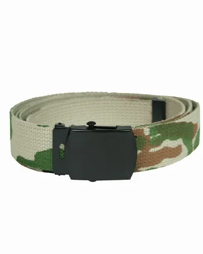 MIL-TEC Hosengürtel Cotton woodland Army Military Gürtel Koppel Canvas Belt