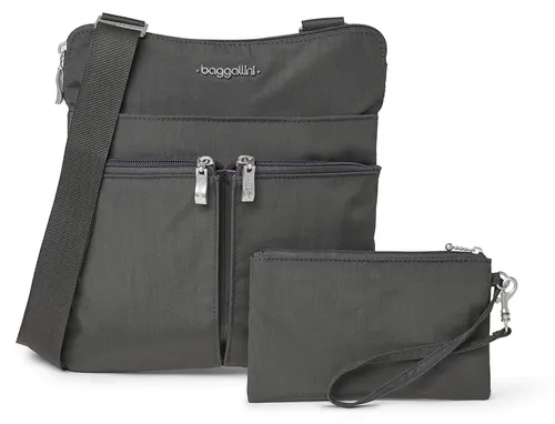 Baggallini Horizon Umhängetasche, Grau