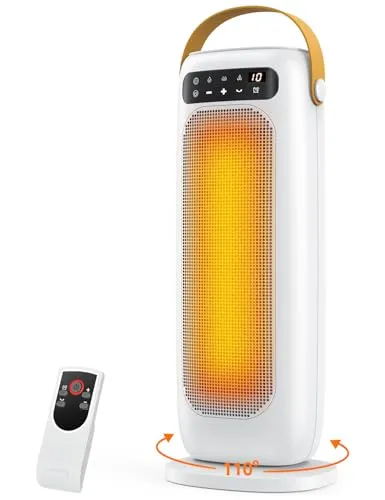 Heizlüfter Energiesparend 1500W mit Fernbedienung & 110° Oszillation
