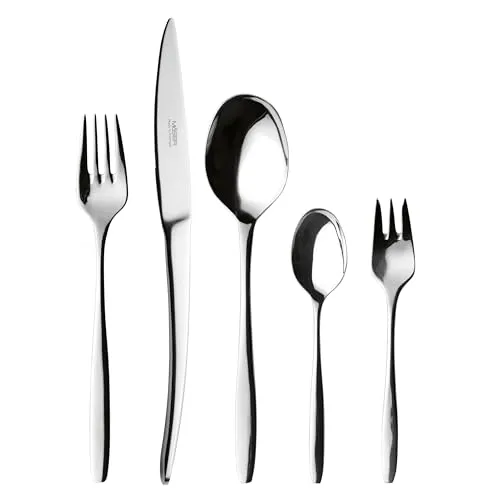 MÄSER Besteck-Set Nigran für 6 Personen, Edelstahl - Exquisites Besteck-Set für stilvolle Anlässe, mit extravaganten Formen und hochwertigem Edelstahl für langlebige Freude.