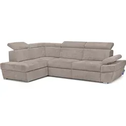 KONSIMO® Ecksofa RATLO mit Bettfunktion und verstellbaren Armlehnen