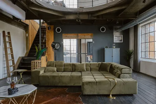 KAWOLA Sofa NEVADA Ecksofa Velvet olivgrün in grün von KAWOLA