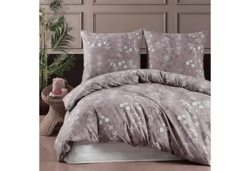 ZIRVEHOME Polina Bettwäsche Baumwolle Braun Weiß Geblümt, 2-teilig - Hochwertige 2-teilige Bettwäsche aus 100 % Baumwolle in Braun/Weiß mit floralem Design – ideal für jeden Schlafraum. Atmungsaktiv und hautfreundlich, sorgt sie für angenehmen Schlafkomfort das ganze Jahr über.
