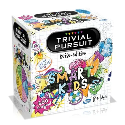 Winning Moves Trivial Pursuit Smart Kids Edition - Quizspiel für kleine Entdecker - Gesellschaftsspiel für 2+ Spieler ab 8 Jahren mit 600 spannenden Fragen zu Tieren, Erfindungen und mehr – fördert Wissen und macht Spaß!