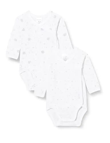 Schiesser Body Original Classics Langarm (2-tlg) bunt 44 - Bequemer 2-tlg. Baby-Body aus 100% Baumwolle, ideal für die zarte Haut. Maschinenwaschbar und mit V-Ausschnitt, sorgt für besten Tragekomfort.