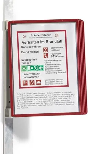 Durable Sichttafelwandhalter Vario Magnet Wall 5, rot von DURABLE