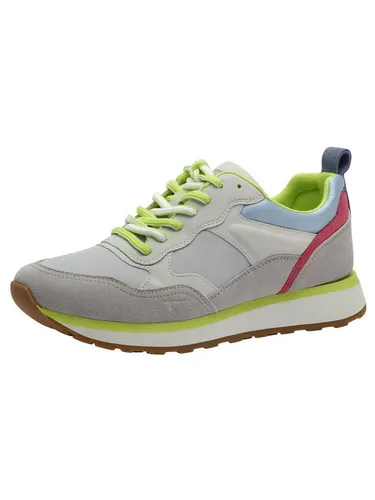 Tamaris Schnürer Damen sportlich grau, EU 38 - Damen-Sneaker aus hochwertigen Materialien für Langlebigkeit und Komfort. Die herausnehmbare Sohle und flache Laufsohle bieten ein angenehmes Tragegefühl für jeden Anlass.