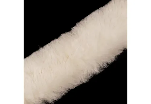 maDDma Stoff Kunstfell Fellbesatz 100 cm x 5 cm Kunstpelz, creme