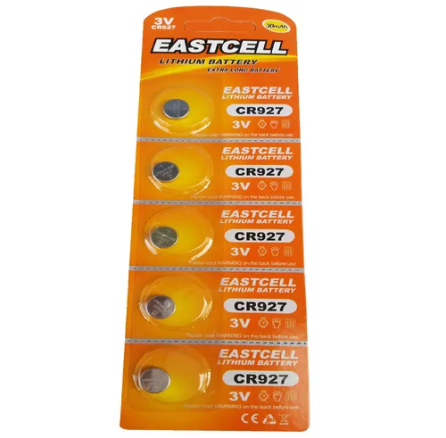 CR927 3V Lithium Batterie 30 mAh ( 1 Blistercard a 5 Batterien ) EASTCELL 5 x