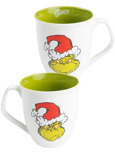 United Labels® Tasse The Grinch Tasse - Kaffeetasse aus Keramik Grün Weiß 350 ml, Keramik