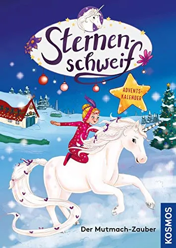 KOSMOS Sternenschweif Adventskalenderbuch 2021 - Adventskalender für Mädchen ab 7 Jahren mit 24 spannenden Kapiteln, kreativen Bastelideen und zauberhaften Stickerbogen für ein magisches Weihnachtsabenteuer.