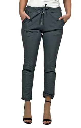 Mississhop 354 Jogginghose Damen Baumwolle | Slim Fit Sporthose für jeden Anlass - Sport-Jogginghosen für Damen aus 95% Baumwolle, atmungsaktiv und bequem. Perfekt für Freizeit, Sport oder einen eleganten Look!
