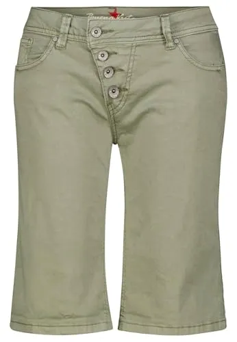 Buena Vista Damen Shorts MALIBU STRETCH TWILL - Bequeme Shorts aus elastischem Baumwollmaterial, ideal für den Sommer. Das Bermudas-Design mit aufgesetztem Logo-Element sorgt für einen trendigen Look.