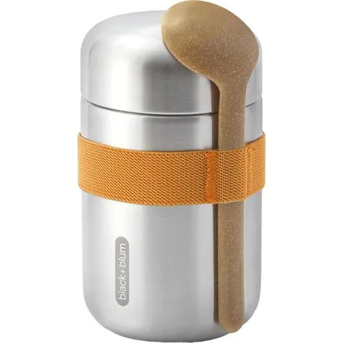 Food Flask 400 ml - Edelstahl-Thermobehälter orange - Thermobehälter mit 400 ml, hält Speisen bis zu 6 Stunden warm und 8 Stunden kalt, aus hochwertigem Edelstahl, ideal für unterwegs und absolut auslaufsicher.