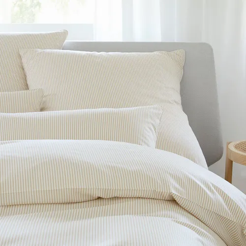 Elegante Hamburger Streifen 2460 Bettwäsche - Hochwertige Mako-Satin Bettwäsche in 135 x 200 + 40 x 80 cm, designed für anspruchsvolle Kunden mit innovativem und künstlerischem Dessin.