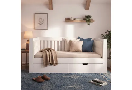 Redom Polsterbett Weiß 90x190 cm – Komfort für Ihr Schlafzimmer