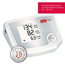 boso medicus uno - Oberarm-Blutdruckmessgerät, einfache Einknopfbedienung und automatische Speicherung der letzten Messung