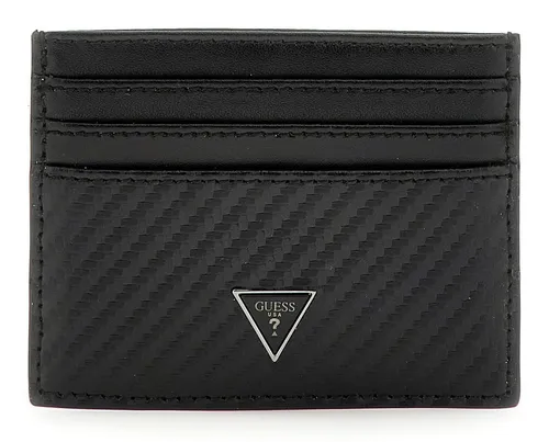 Guess Kartenetui Card Case aus echtem Leder - Elegantes GUESS Kartenetui aus 100% Leder, kompakt mit 6 Fächern für Karten und einem Seitenfach. Perfekt für den täglichen Einsatz, stilvoll und praktisch für unterwegs.