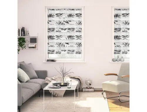 Doppelrollo Duo Rollo Klemmfix 70 cm x 150 cm - Blickdichtes und halbtransparentes Rollo mit Klemmfix-Montage, ideal für Fenster ohne Bohren. Einfach stufenlos verstellbar für optimalen Licht- und Sichtschutz.