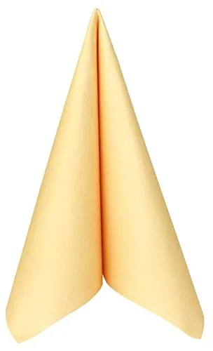 APARTina Servietten stoffähnlich aus Airlaid - UNI, stoffähnliche Serviette Hochzeit Hochzeitsservietten hochwertig, perfekt für verschiedene Anlässe 50 Stück (Strohgelb, 40 x 40 cm)