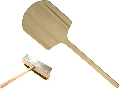 Pizzaofenschaber mit Bürste + Pizzaschaufel Holz Marco