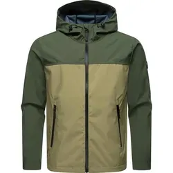 Ragwear Herren Übergangsjacke Shellwie Block Dark Olive Gr. M - Funktionsjacke für Herren, wasser- und winddicht mit 11.000 mm Wassersäule, ideal für wechselhaftes Wetter und vielseitig kombinierbar.