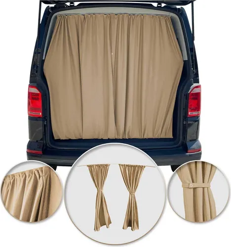 Produktbild Maß Gardinen für Mercedes Vito Viano W639 W447 Heckklappe Vorhänge Beige