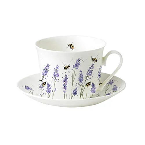 Roy Kirkham Jumbotasse & Untertasse Lavender & Bee - 0,4l