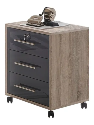 moebel-dich-auf Rollcontainer OFFICE EDITION, Metallgriffe, 1 Schubkasten abschließbar