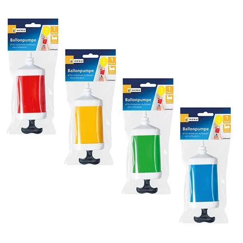 Luftballonpumpe - für handelsüblichen Luftballons 1 Stck - farblich sortier ...