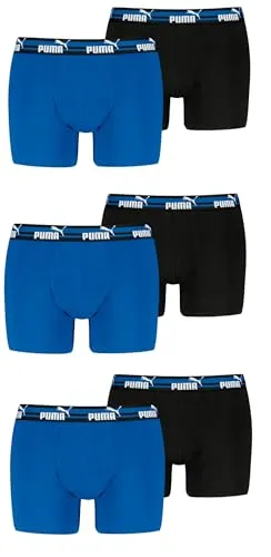 PUMA Boxershorts Bold Elements 6er Pack, L, Blue/Black von PUMA