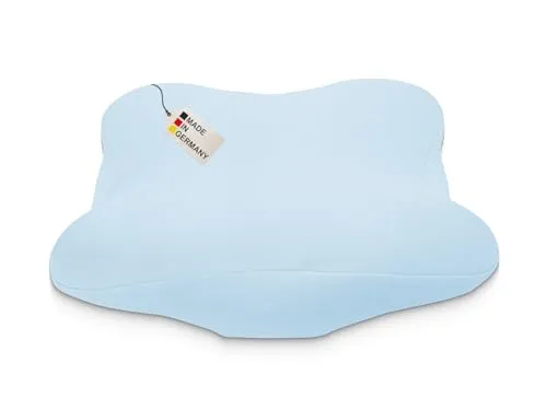 DUKAL | Bezug für Derila (Ergo) Memory Foam Kopfkissen | 36 x 54 cm | aus hochwertigem DOPPEL-Jersey | 100% Baumwolle | Farbe: ciel