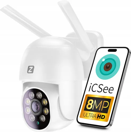 IP WIFI 8MP 4K ULTRA HD PTZ Kamera mit 4x Zoom