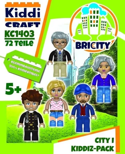 Kiddicraft KC1403 City I • KIDDIZ Figuren-Pack • 5 Figuren • kompatibel