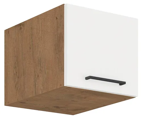 Vigo Aufsatzschrank Hochschrank 40 cm in Eiche Lancelot & Weiß Hochglanz