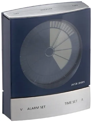 Jacob Jensen Timer Clock Blue 32040 - Eleganter Wecker - Wecker in stilvollem Design, ausgestattet mit präziser Zeitmessung und sanftem Alarm, perfekt für ein modernes Schlafzimmer.