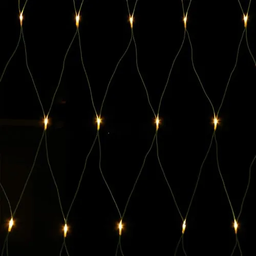 Gartenpirat Batterie-Lichternetz 2 x 2 m 160 warmweiße LEDs mit Timer - Innen & Außen - ganzjährig nutzbar - Deko für Garten Balkon Schlafzimmer & Party