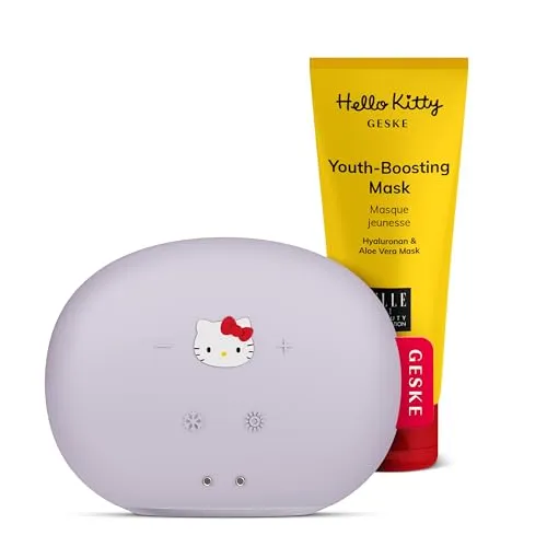 GESKE x Hello Kitty | SmartAppGuided™ Sonic Warm & Cool Mask | 8 in 1 + GESKE x Hello Kitty Youth-boosting Mask | Set mit passender Kosmetik-Zugabe | Beauty-Bundle