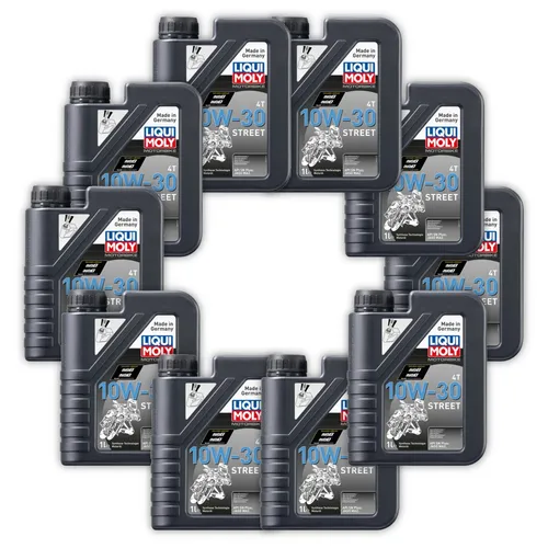 10x 1L LIQUI MOLY 2526 Motorbike 4T 10W-30 Motorradöl