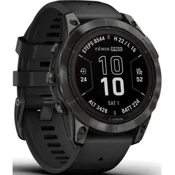 Garmin Fenix 7 Pro Sapphire Solar Sportuhr - Schwarz, leistungsstarker GPS-Sporttracker mit Solaraufladung und robustem Design