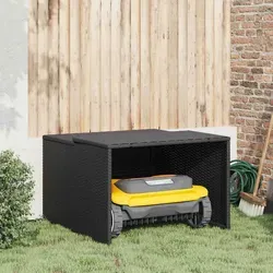 vidaXL Mähroboter Garage mit Stahlrahmen - Mähroboterzubehör, wetterfester Unterstand aus PE-Rattan schützt deinen Rasenroboter vor Witterungseinflüssen und bietet Stabilität durch den robusten Stahlrahmen.