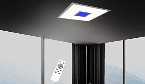 Trango 3027 LED Deckenlampe 24W, dimmbar & farbwechselbar mit Fernbedienung - Die elegante Trango LED Deckenlampe bietet stufenlos dimmbare Helligkeit und steuerbare Lichtfarbe von 3000K bis 6000K. Ideal für jeden Raum, inklusive Fernbedienung und praktischer Timerfunktion.