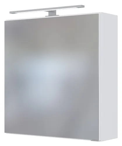 Held Möbel Spiegelschrank Davos 60 cm weiß - Badezimmerschrank mit modernem Design, ideal für kleine Bäder, bietet praktischen Stauraum und einen integrierten Spiegel.