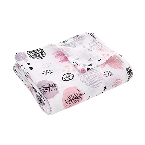 Miracle Baby Musselin Babydecke Sommer für Babys Kinder dünne atmungsaktive Sommerdecke Puckdecke Baumwolle Mädchen Junge 115x150cm