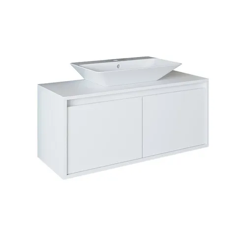 Roomart Badmöbel-Set ATLANTIC 100cm - Modern und Pflegeleicht - Badmöbel-Set mit hochwertigem Keramikwaschbecken und pflegeleichter Oberfläche. In 5 Farben erhältlich, inklusive Aufbauanleitung für einfachen Montage. Ideal für stilvolle Badezimmer.