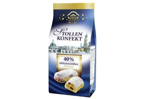 Elbflorenz Stollenkonfekt mit 40% Edel-Marzipan Füllung lose im Beutel verpackt, sortenrein, 350 g
