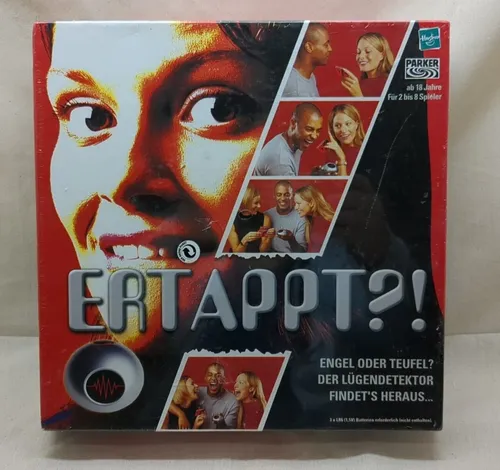 Ertappt ?! Hasbro Parker - Gesellschaftsspiel für Erwachsene - Ertappt?! von Hasbro ist ein spannendes Gesellschaftsspiel für 2 bis 8 Spieler ab 18 Jahren, ideal für unterhaltsame Abende mit Freunden.